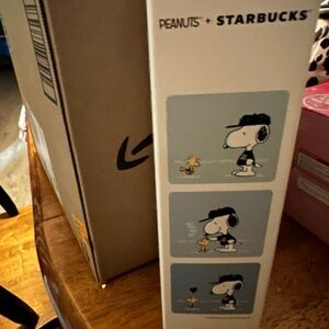 Starbucks water bottle.